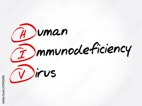 HIV - Human Immunodeficiency Virus, acronym health concept background