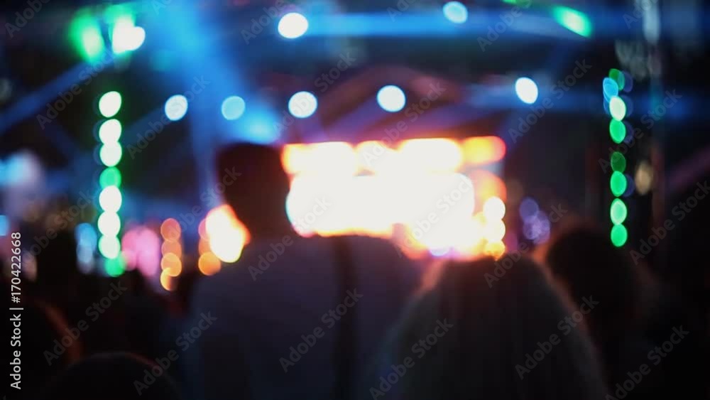 Blurred and lighted Crowd dancing Blurred and lighted Crowd dancing