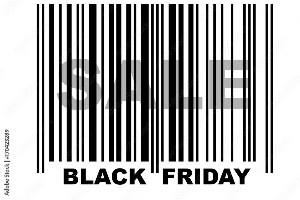 Black Friday sale barcode.