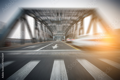 Bridges and high-speed driving truck
