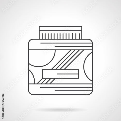 Sports supplements flat line vector icon