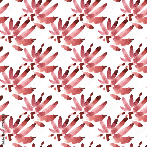 Hand drawn watercolor seamless pattern background. Isolated on white background. Stains on a dark background.