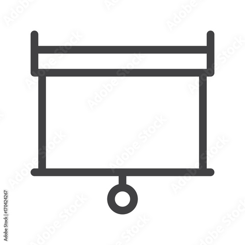Office window blind line icon, outline vector sign, linear style pictogram isolated on white. Symbol, logo illustration. Editable stroke. Pixel perfect graphics