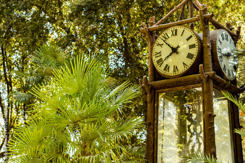 old looking clock in park
