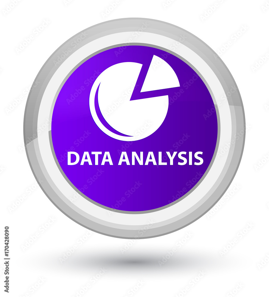 Data analysis (graph icon) prime purple round button Data analysis (graph icon) prime purple round button