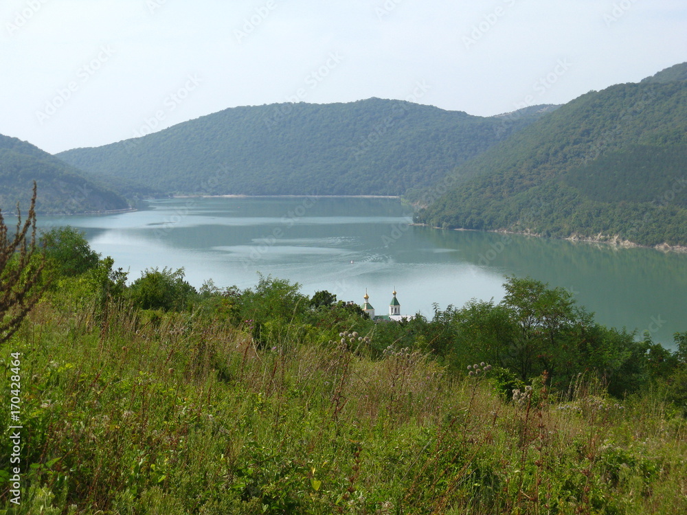Obraz premium Abrau Lake. Abrau-Durso. Russia.