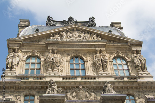 Building inside Louvre square