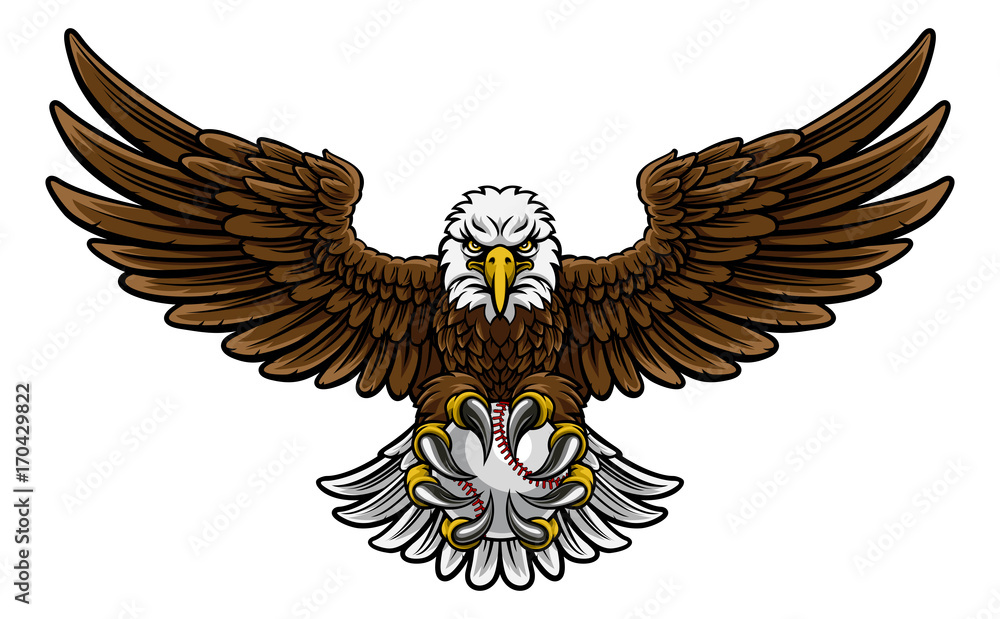 Obraz premium Eagle Baseball Sports Mascot