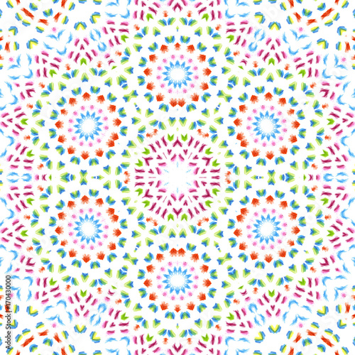 Abstract color pattern on white