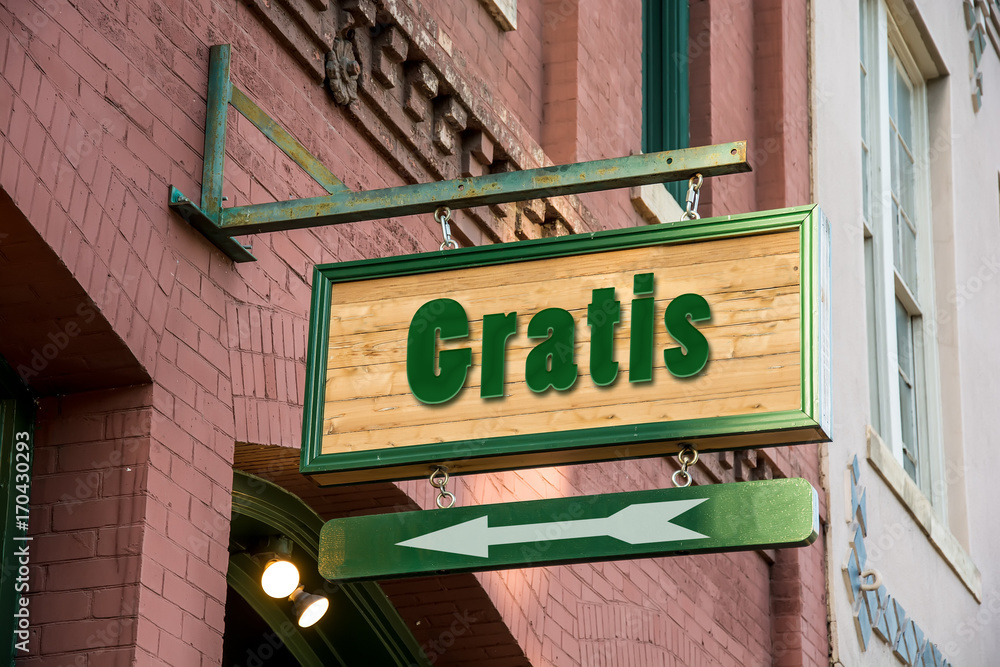 Obraz premium Schild 277 - Gratis