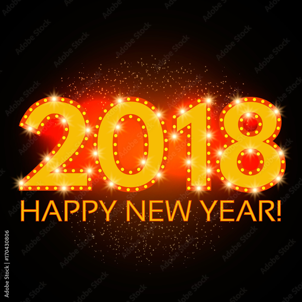Happy New 2018 Year season background