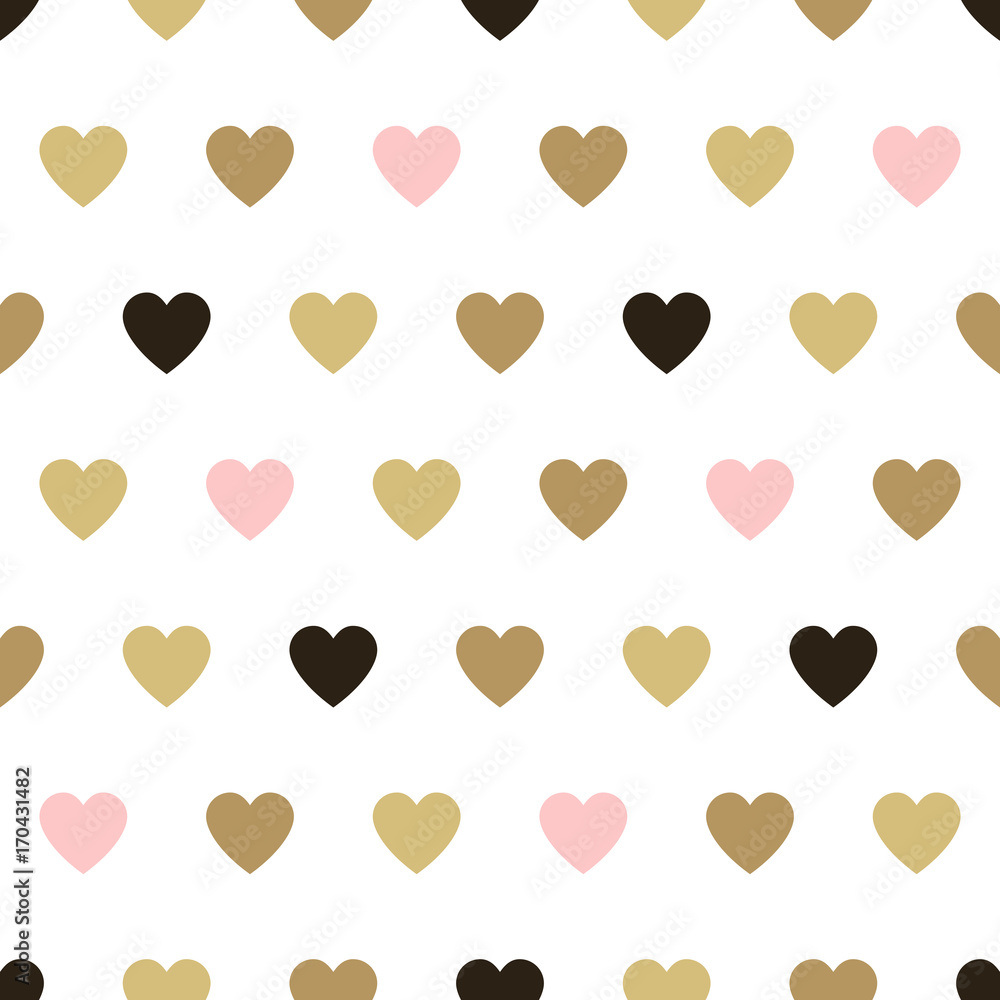 Seamless background hearts. Vector illustration.