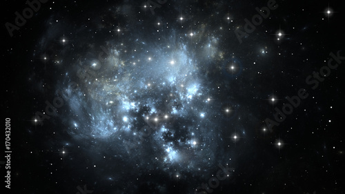 Fototapeta Naklejka Na Ścianę i Meble -  Space nebula, for use with projects on science, research, and education. 3d illustration