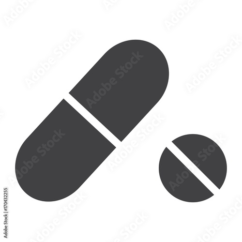 Pills glyph icon, medicine and healthcare, drug sign vector graphics, a solid pattern on a white background, eps 10.