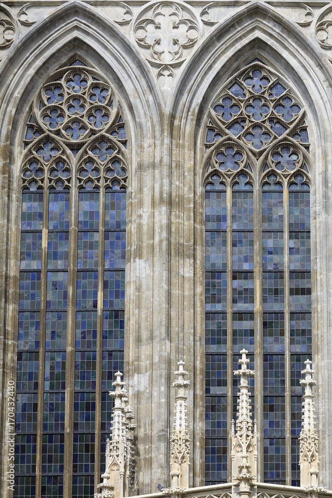 Wien, gotische Fenster des Stephansdomes