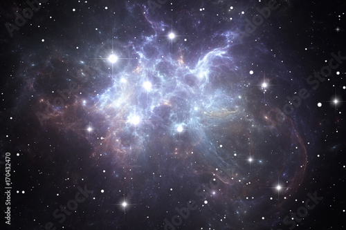 Fototapeta Naklejka Na Ścianę i Meble -  Space nebula, for use with projects on science, research, and education. 3d illustration