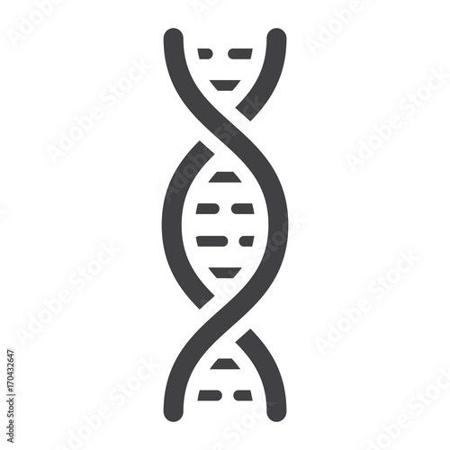 DNA glyph icon, medicine and healthcare, genetic sign vector graphics, a solid pattern on a white background, eps 10.