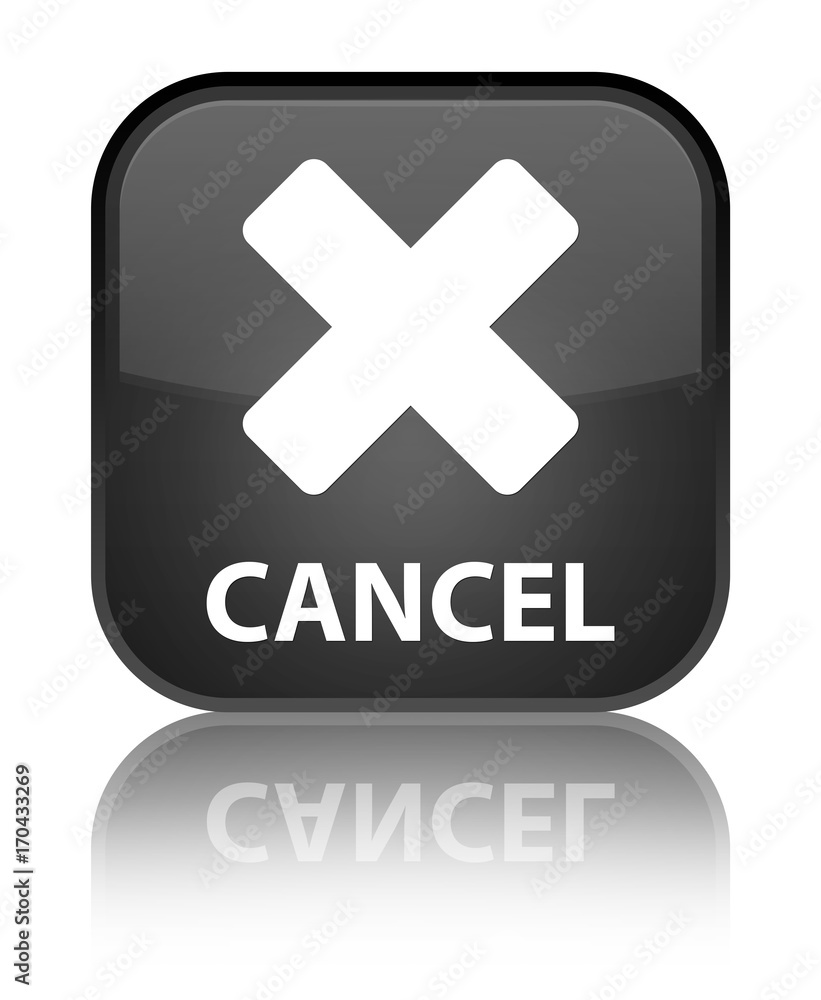 Obraz premium Cancel special black square button