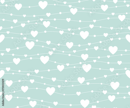 Seamless pattern hearts. Holiday background. Vector illustration.