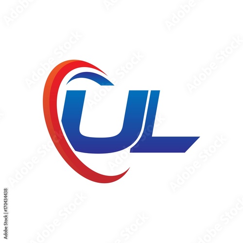 modern dynamic vector initial letters logo ul with circle swoosh red blue Free Download modern dynamic vector initial letters logo ul with circle swoosh red blue - GFXLoad