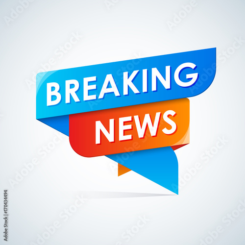 Breaking news graphic design. Vector illustration.