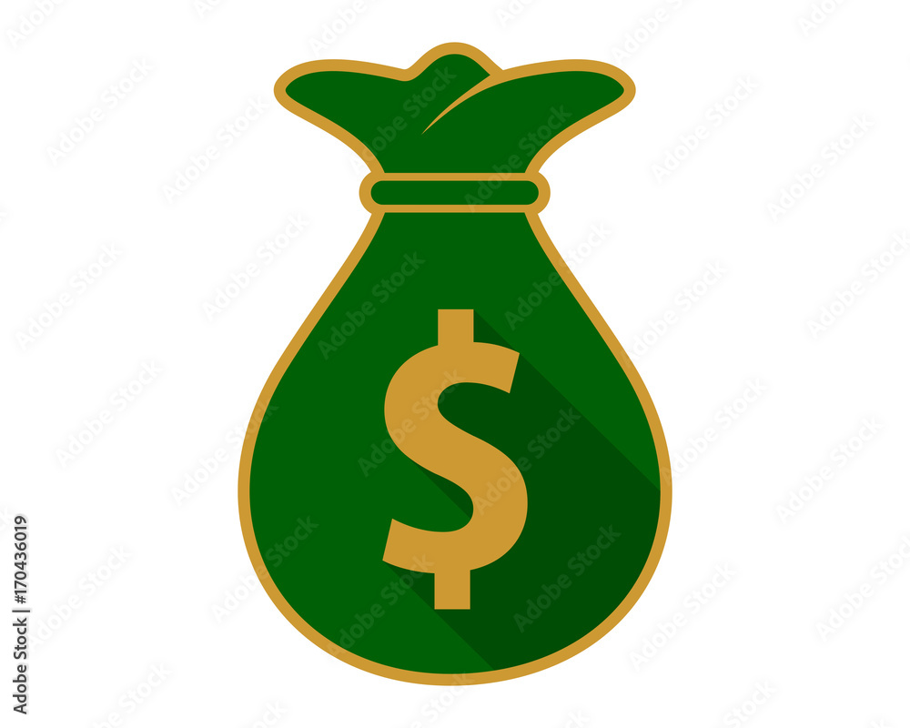 dollar green sack currency symbol money image icon vector dollar green sack currency symbol money image icon vector