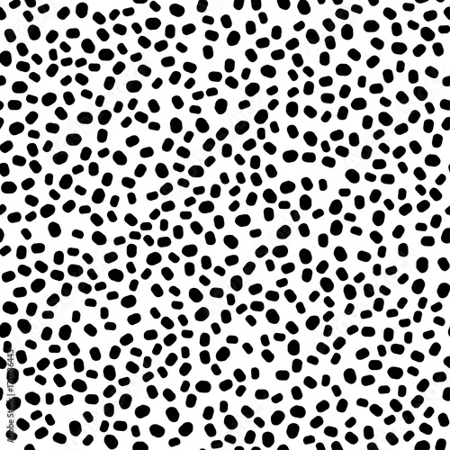 Seamless pattern with dots, circles, spots, points. Fashion trend background for printing on fabric, paper, wrapping