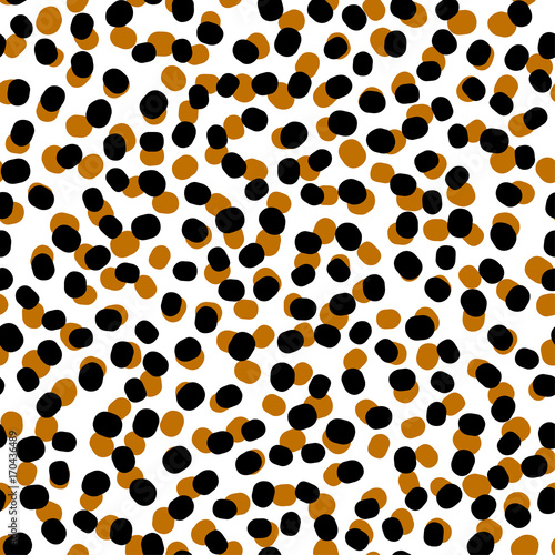 Seamless pattern with dots, circles, spots, points. Fashion trend background for printing on fabric, paper, wrapping