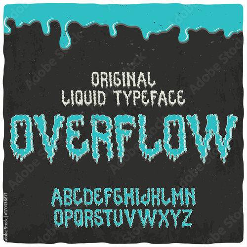 Original label font