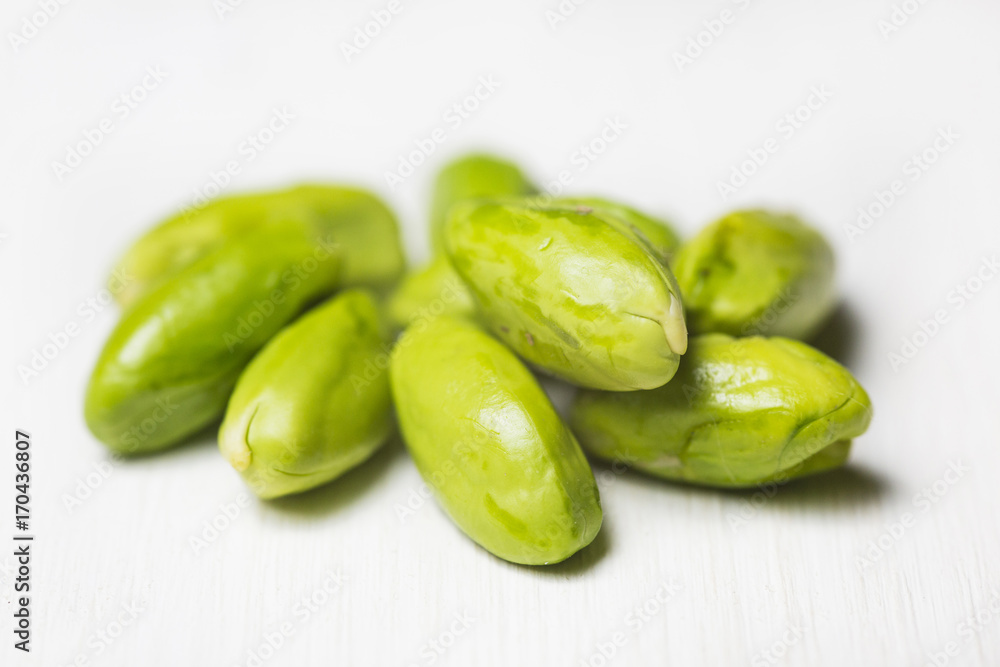 Pistachios of Bronte isolated on white background Pistachios of Bronte isolated on white background