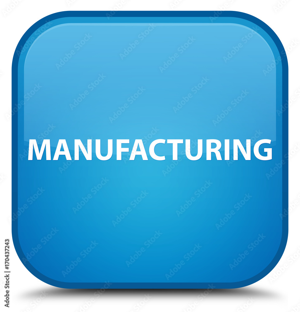 Manufacturing special cyan blue square button Manufacturing special cyan blue square button