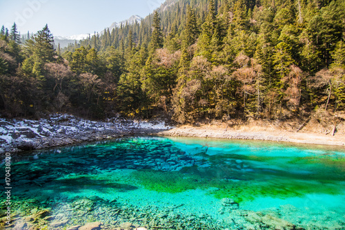 Blue lake Jiuzhaigou