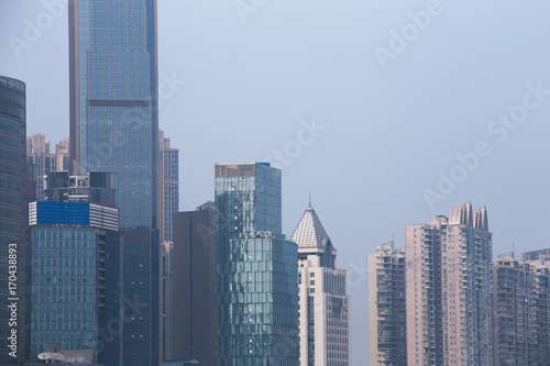 Hangzhou, Zhejiang, China, leisure and high-rise buildings of the public.