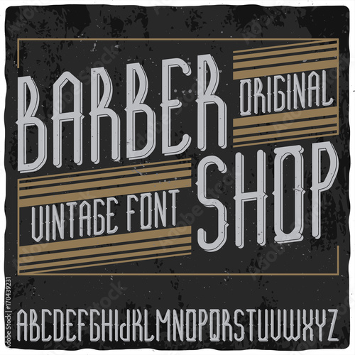 Original label font