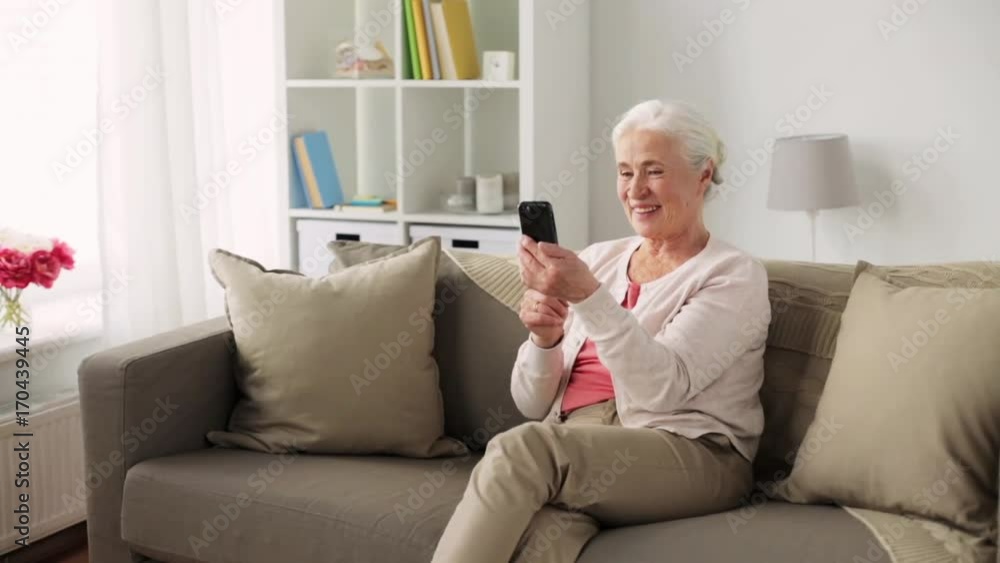 old woman with smartphone having video chat old woman with smartphone having video chat