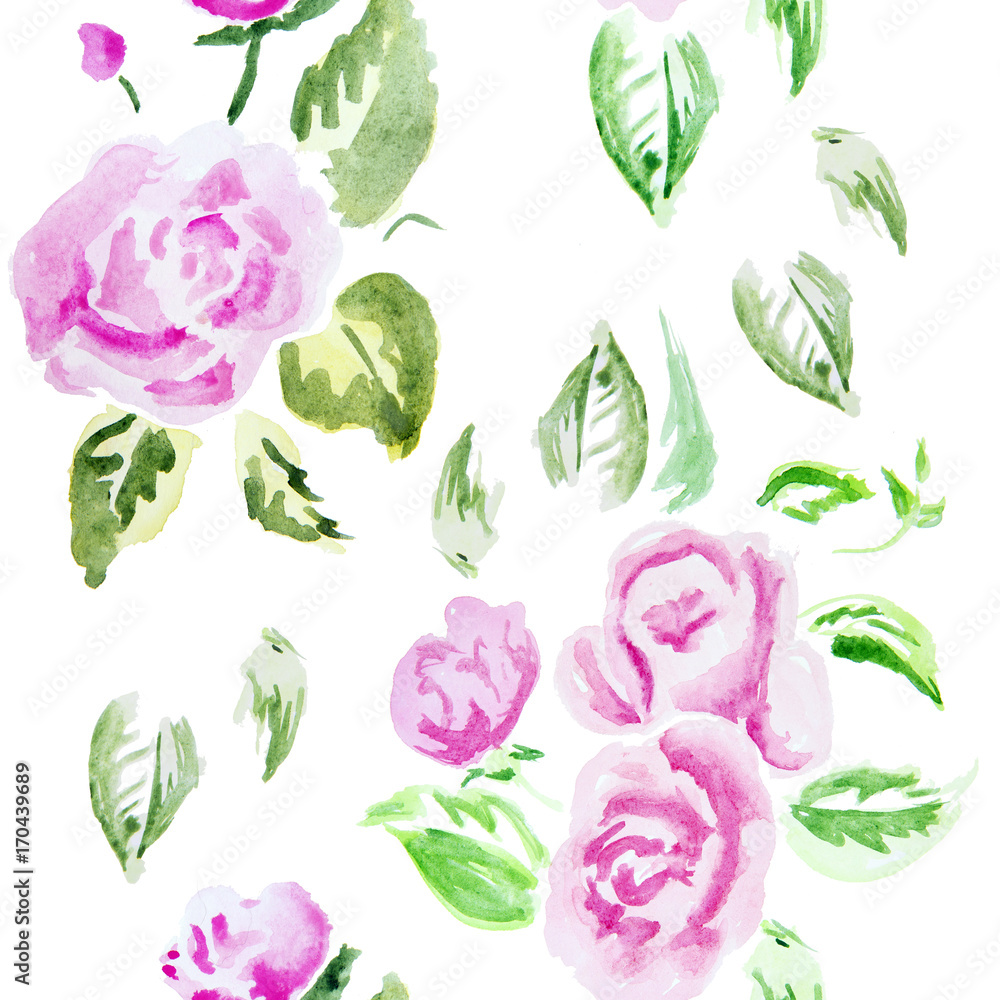Watercolor illustration of a flower