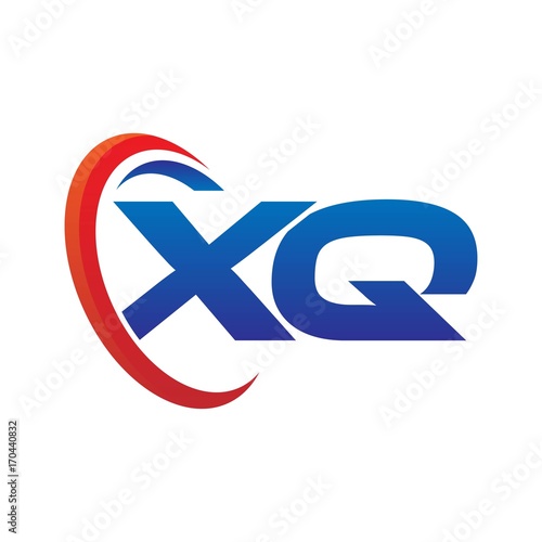 modern dynamic vector initial letters logo xq with circle swoosh red blue Free Download modern dynamic vector initial letters logo xq with circle swoosh red blue - GFXLoad