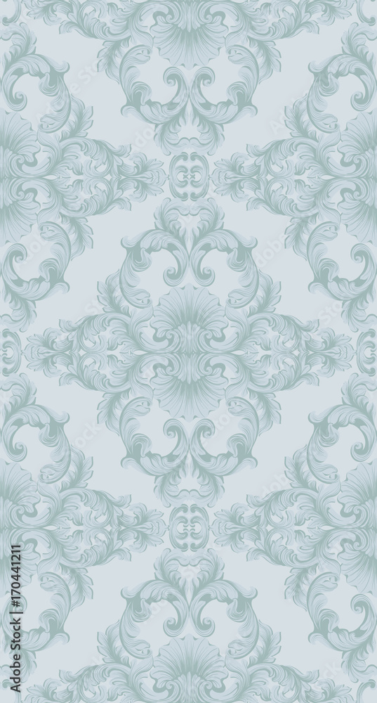 Luxury Baroque ornament background Vector. Rich imperial intricate elements. Victorian Royal style pattern