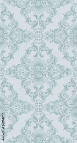 Luxury Baroque ornament background Vector. Rich imperial intricate elements. Victorian Royal style pattern