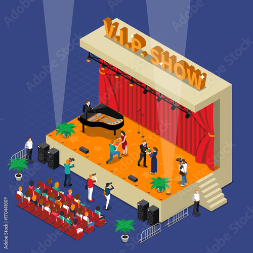Vip Show Isometric Design