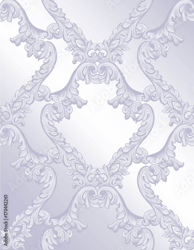Luxury Baroque ornament background Vector. Rich imperial intricate elements. Victorian Royal style pattern © castecodesign