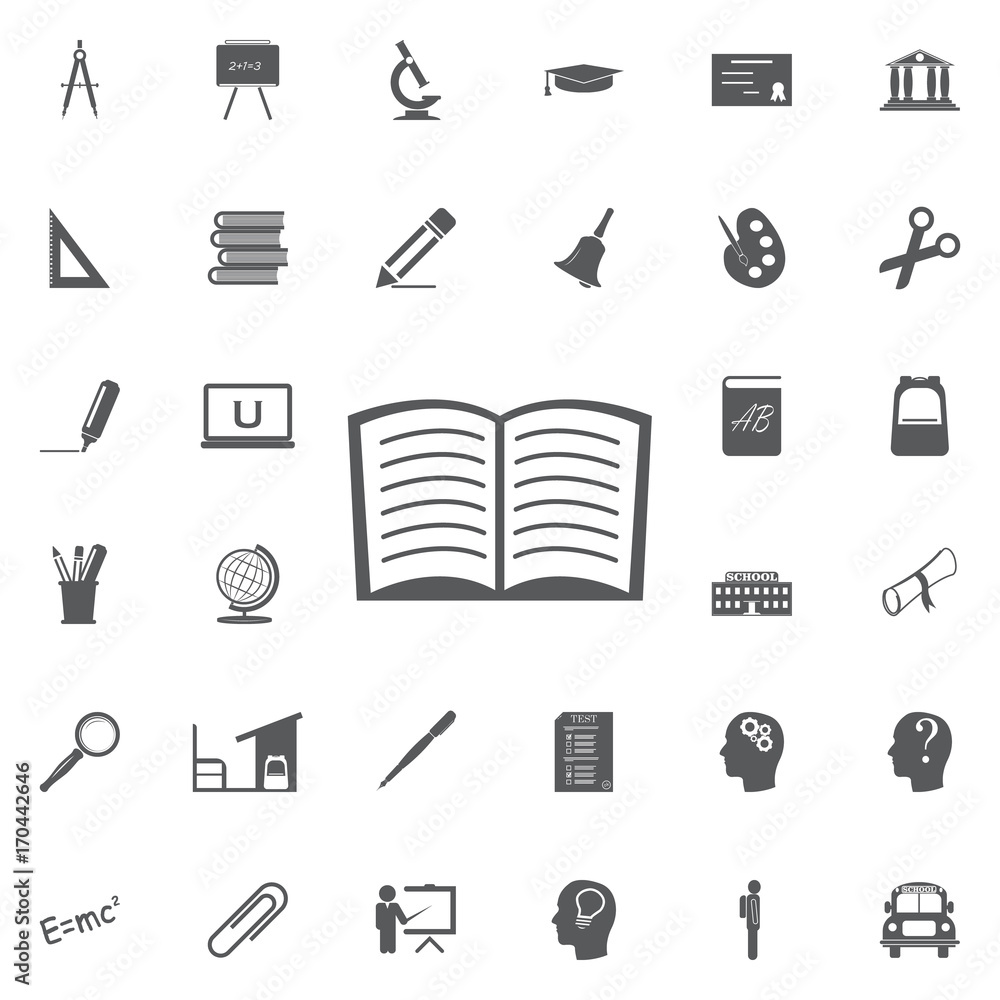 Vector icon book Education set Vector icon book Education set