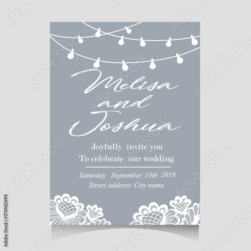 Save the Date Invitation Card with Holiday
