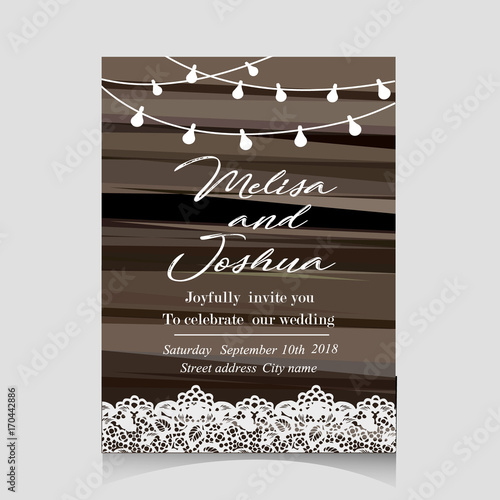 Save the Date Invitation Card with Holiday