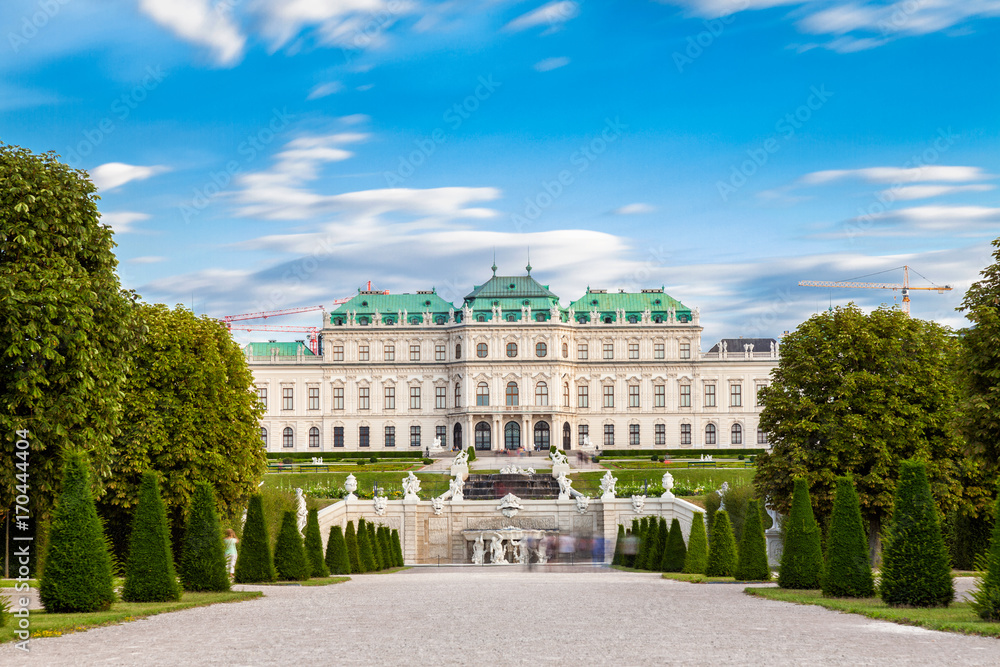 Naklejka premium Belvedere castle a gardens in Vienna Austria
