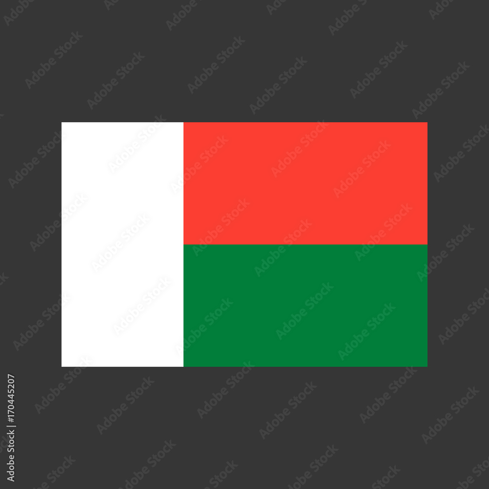 Madagascar flag illustration Madagascar flag illustration