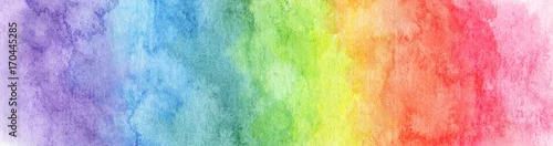 Panel kuchenny z motywem Colorful Rainbow watercolor background - abstract texture