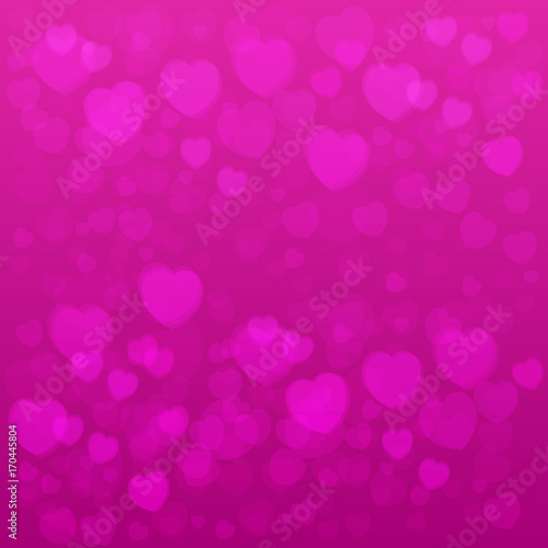 Vector background frame with hearts. Valentines Day Card