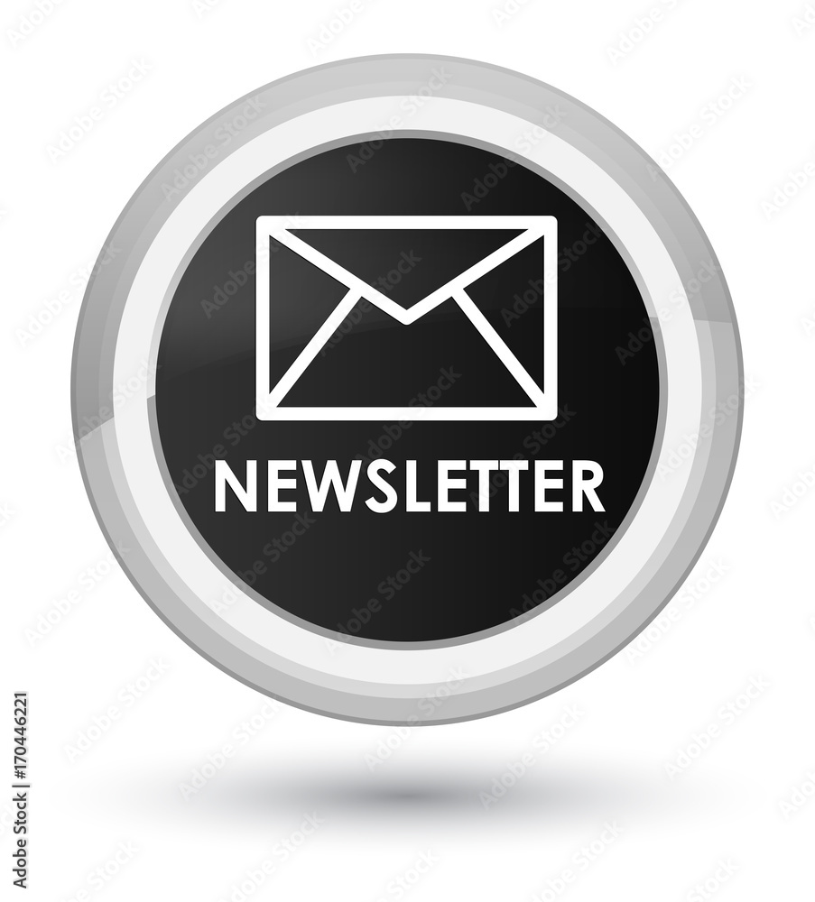 Newsletter prime black round button Newsletter prime black round button