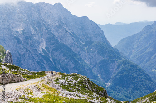 Road to Mangart saddle, highest road in Slovenia.
